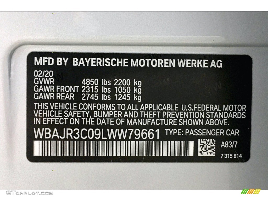 2020 5 Series 530i Sedan - Glacier Silver Metallic / Black photo #36