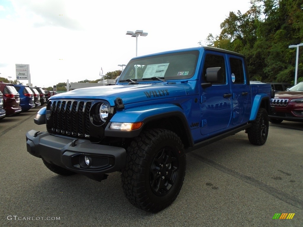 2021 Gladiator Willys 4x4 - Hydro Blue Pearl / Black photo #1