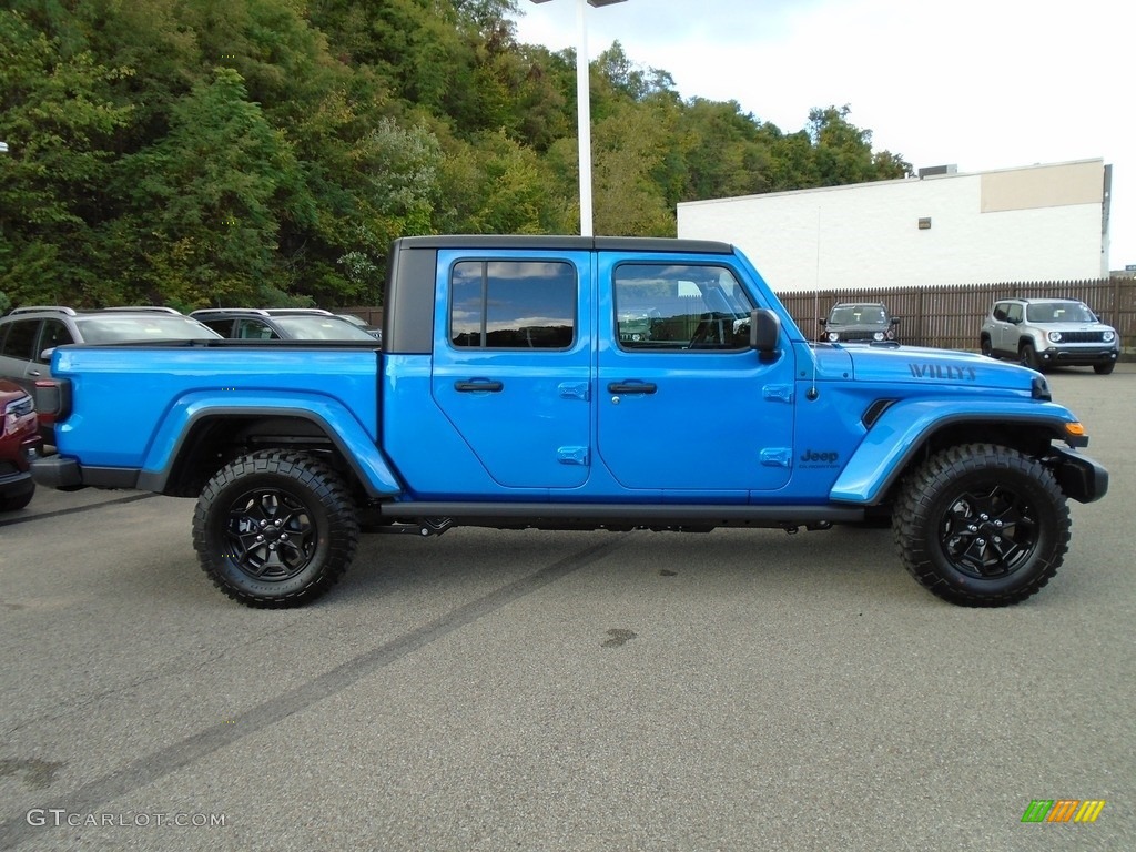 Hydro Blue Pearl 2021 Jeep Gladiator Willys 4x4 Exterior Photo #139742108