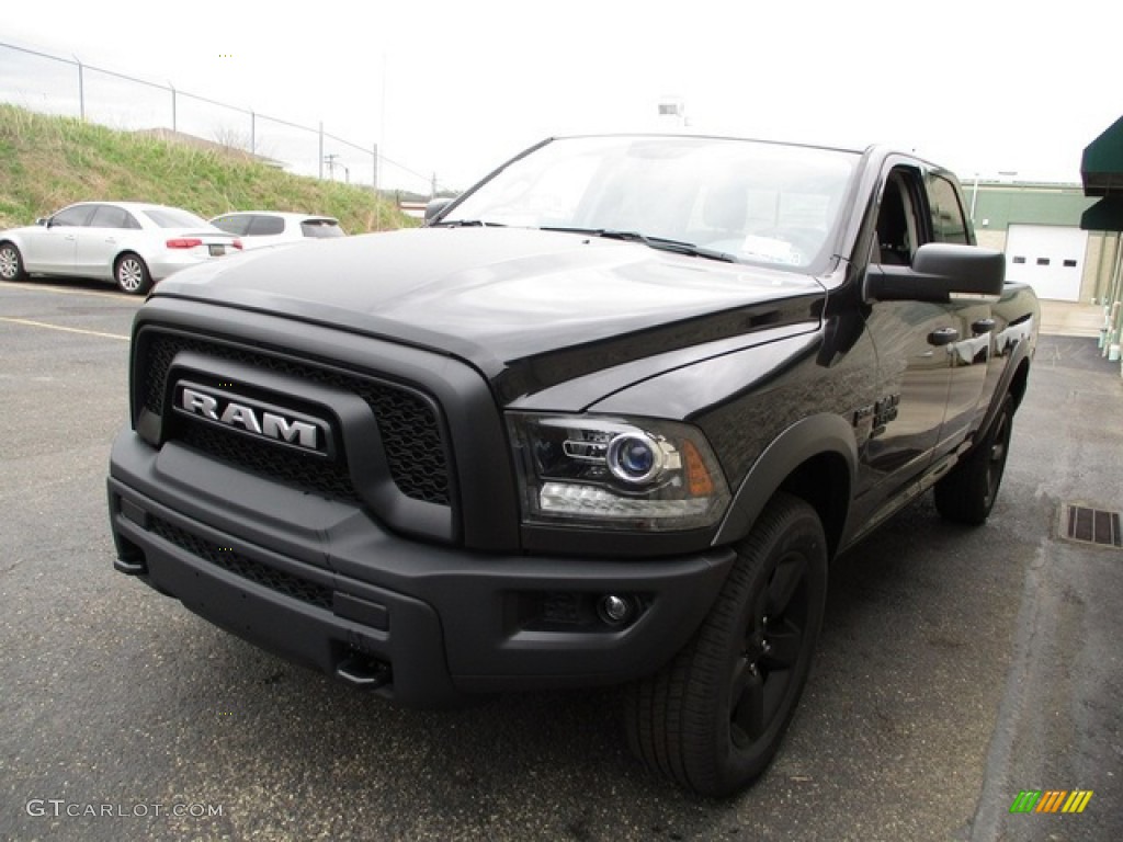 2020 1500 Classic Warlock Quad Cab 4x4 - Diamond Black Crystal Pearl / Black/Diesel Gray photo #6