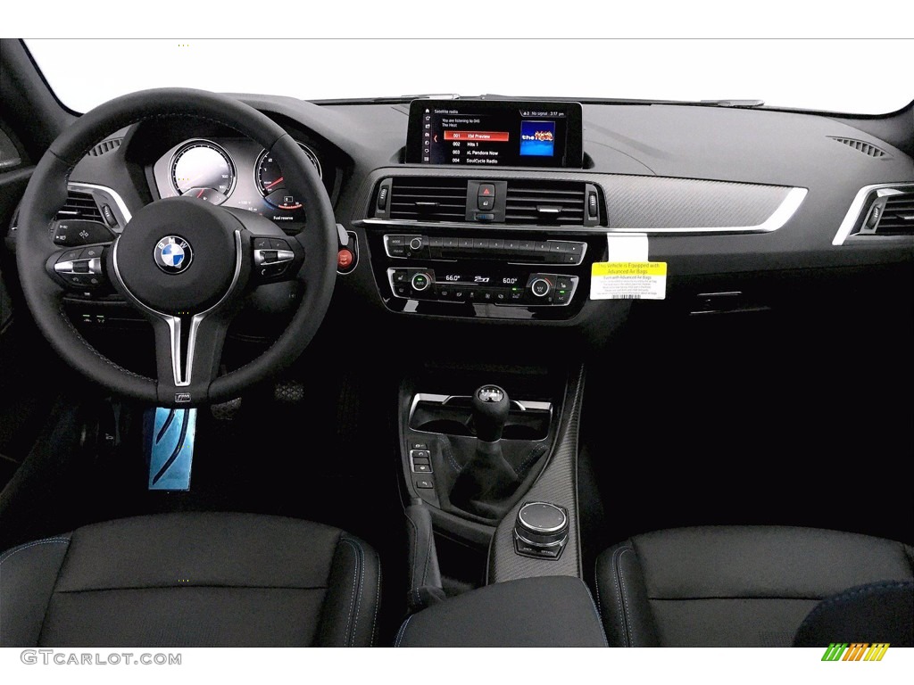 2021 BMW M2 Competition Coupe Black/Blue Stitching Dashboard Photo #139744518
