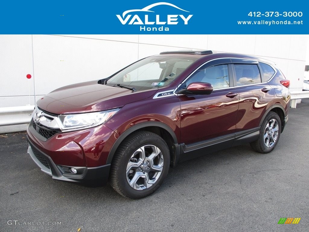2018 CR-V EX-L AWD - Basque Red Pearl II / Gray photo #1