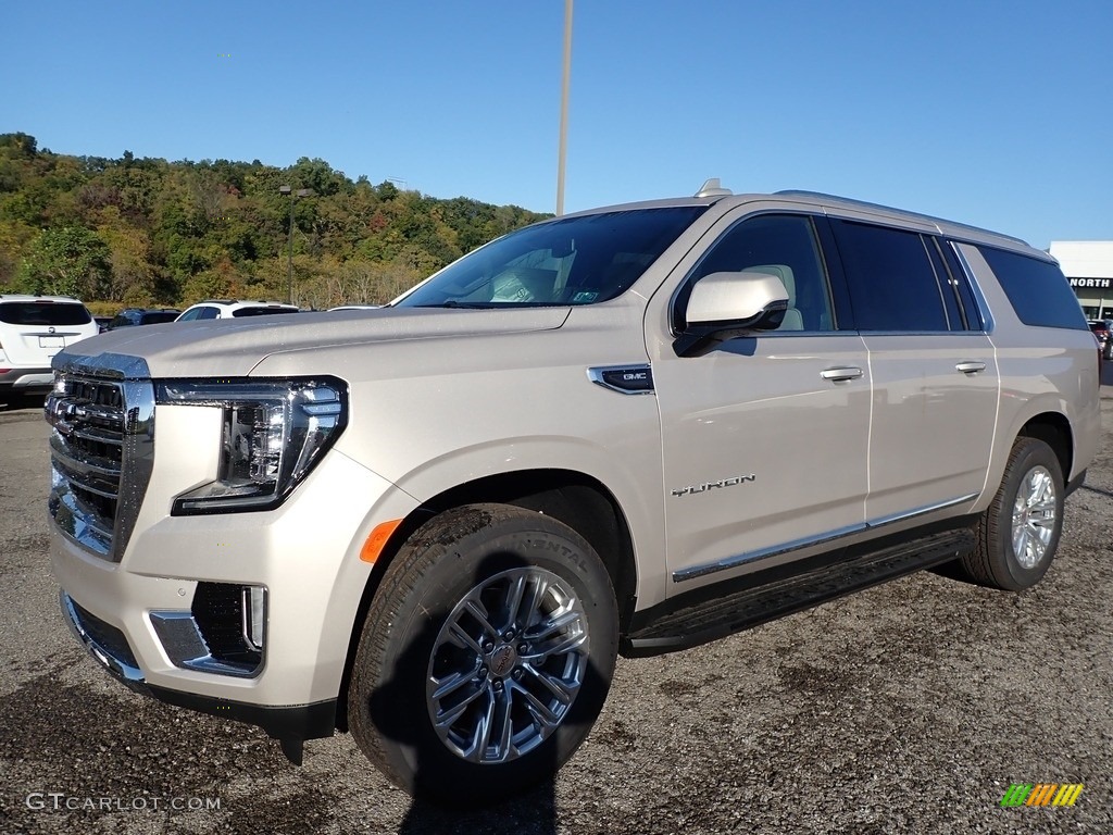 Pearl Beige Metallic 2021 GMC Yukon XL SLT 4WD Exterior Photo #139749296