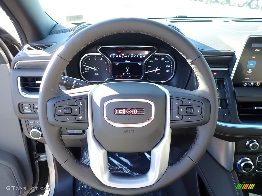 2021 GMC Yukon XL SLT 4WD Dark Walnut/­Slate Steering Wheel Photo #139749611
