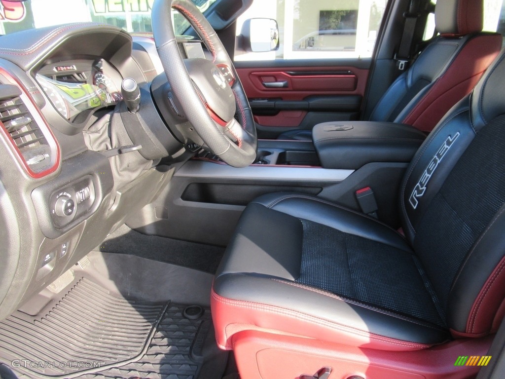 2019 1500 Rebel Crew Cab 4x4 - Bright White / Black/Red photo #10