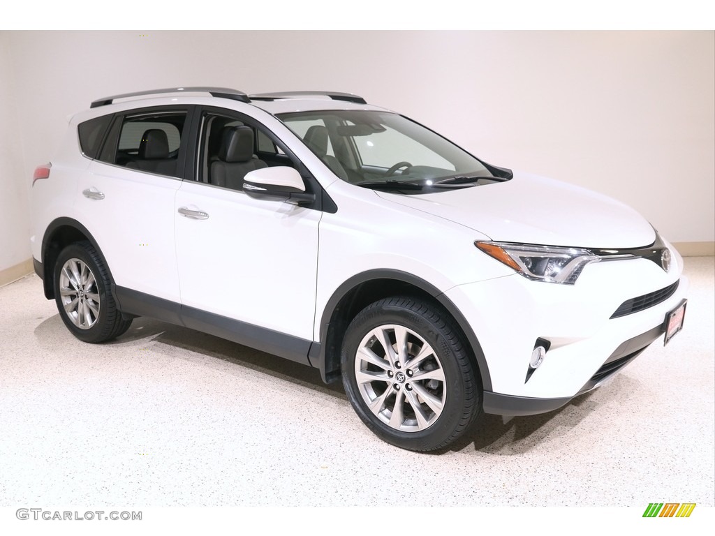 2017 RAV4 Limited AWD - Blizzard Pearl White / Ash photo #1