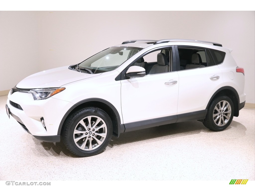 2017 RAV4 Limited AWD - Blizzard Pearl White / Ash photo #3