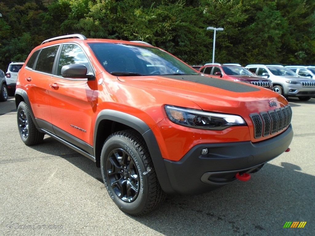 Spitfire Orange 2021 Jeep Cherokee Traihawk 4x4 Exterior Photo #139751195