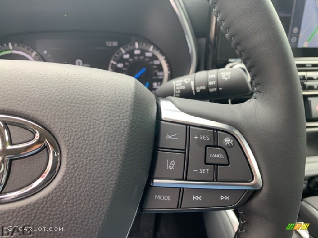 2021 Toyota Highlander Hybrid Platinum AWD Graphite Steering Wheel Photo #139751786