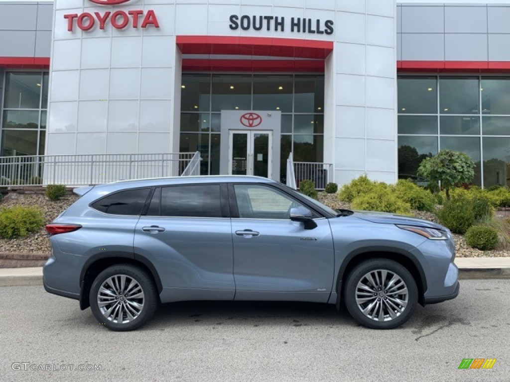 Moon Dust 2021 Toyota Highlander Hybrid Platinum AWD Exterior Photo #139751942