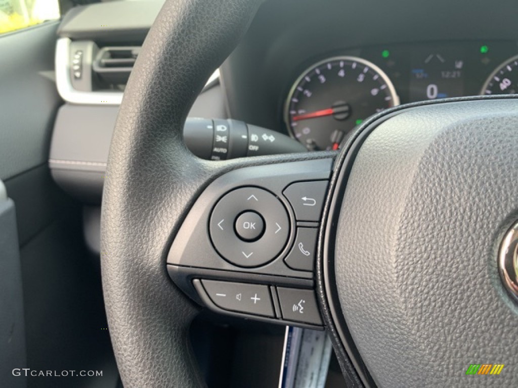 2021 Toyota RAV4 XLE AWD Black Steering Wheel Photo #139752356