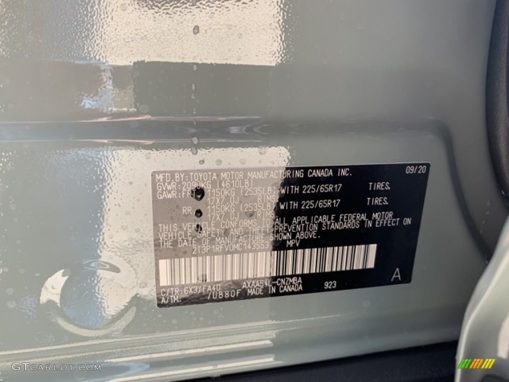 2021 RAV4 Color Code 6X3 for Lunar Rock Photo #139752554