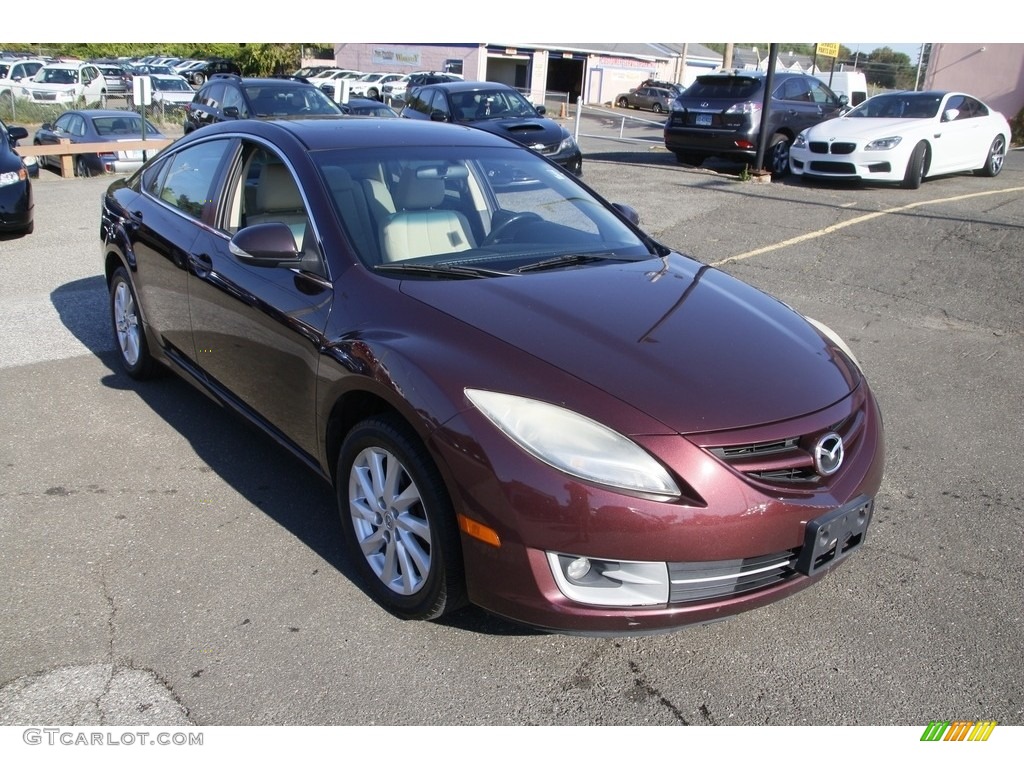 2011 MAZDA6 i Touring Sedan - Black Cherry Metallic / Beige photo #3