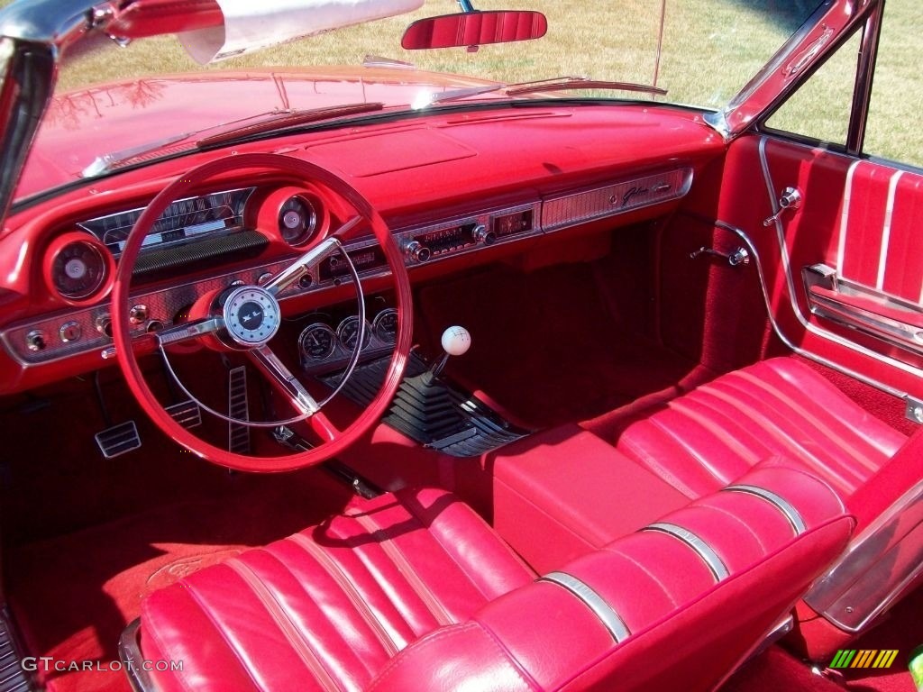 Red Interior 1963 Ford Galaxie 500/XL Convertible Photo #139752806