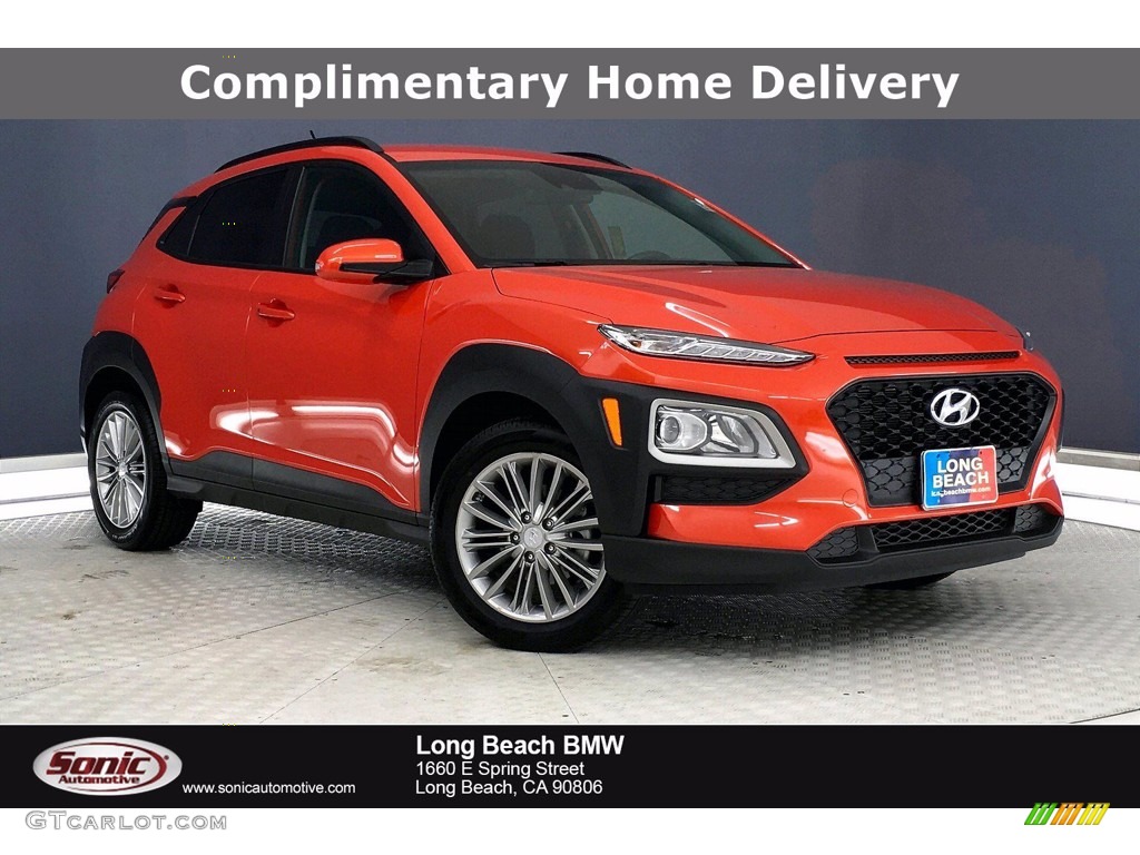 2019 Kona SEL - Sunset Orange / Black photo #1