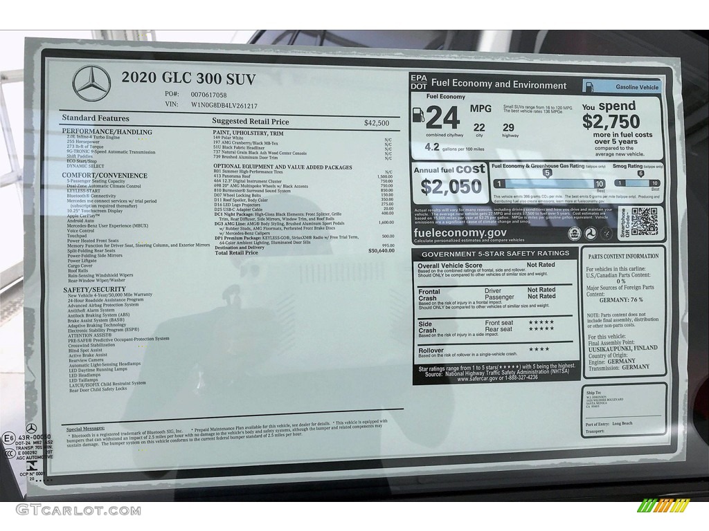 2020 GLC 300 - Polar White / AMG Cranberry Red/Black photo #10