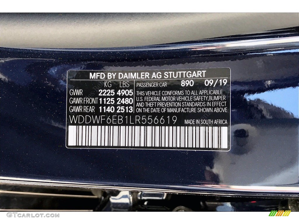 2020 Mercedes-Benz C AMG 43 4Matic Sedan Color Code Photos