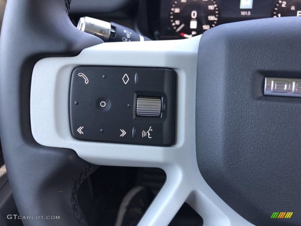 2020 Land Rover Defender 110 S Ebony Steering Wheel Photo #139755767