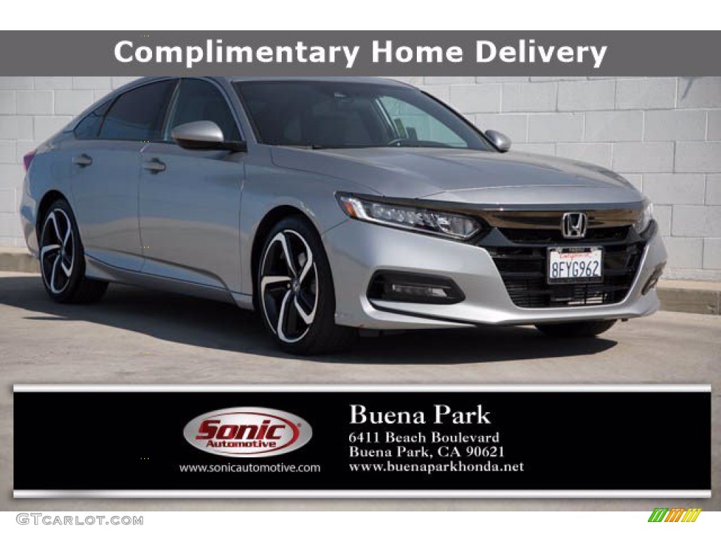 2018 Accord Sport Sedan - Lunar Silver Metallic / Black photo #1
