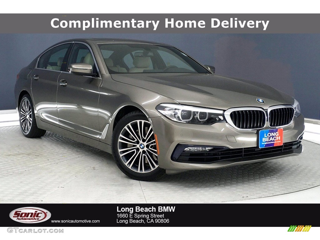 2017 5 Series 530i Sedan - Atlas Cedar Metallic / Canberra Beige photo #1