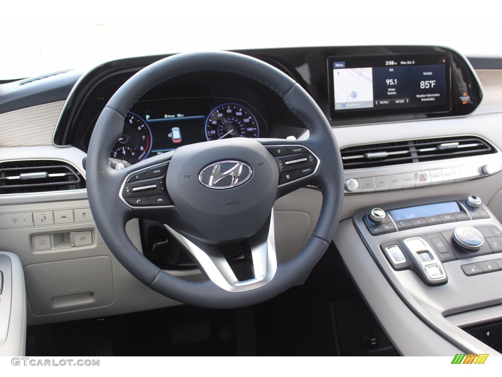 2021 Hyundai Palisade SEL Beige Steering Wheel Photo #139760134