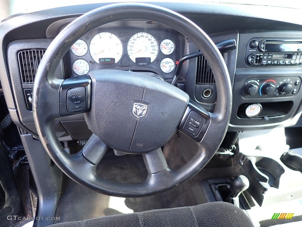 2004 Dodge Ram 3500 SLT Regular Cab 4x4 Dually Dark Slate Gray Steering Wheel Photo #139762411