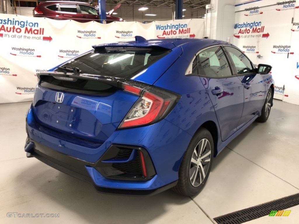 2020 Civic LX Hatchback - Aegean Blue Metallic / Black photo #3