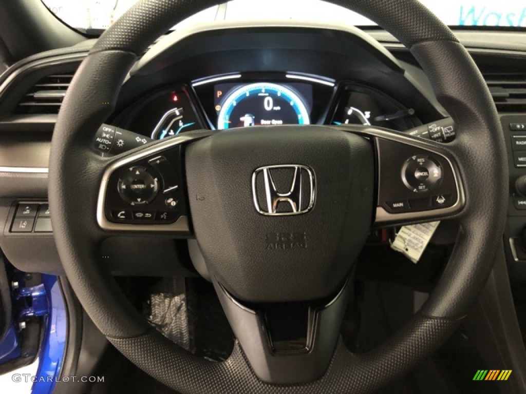 2020 Civic LX Hatchback - Aegean Blue Metallic / Black photo #8