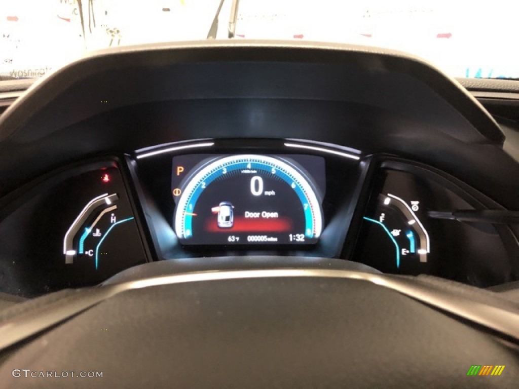 2020 Civic LX Hatchback - Aegean Blue Metallic / Black photo #11