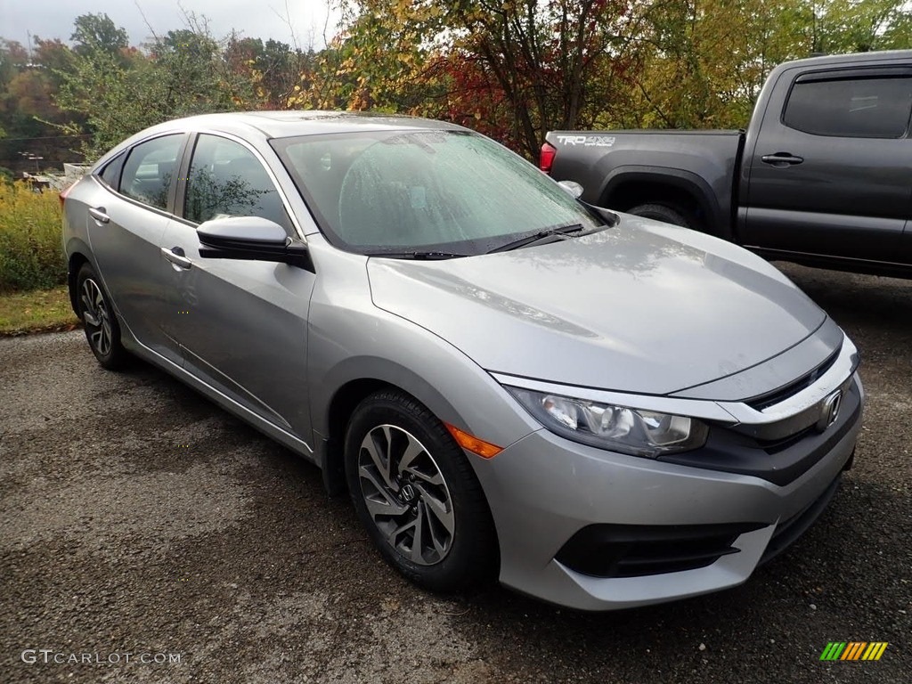 Lunar Silver Metallic 2017 Honda Civic EX Sedan Exterior Photo #139763527