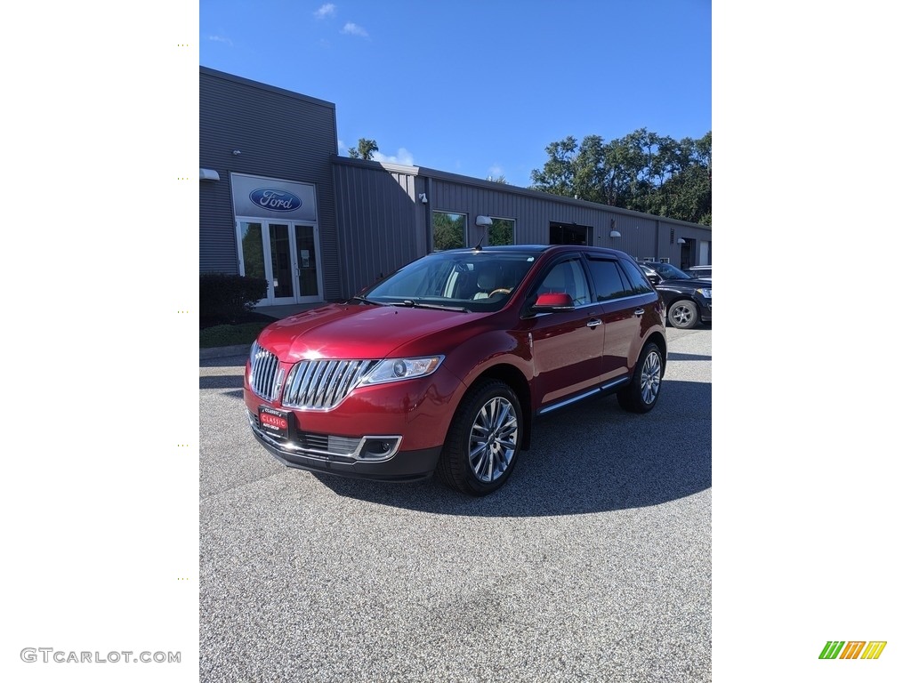 2013 MKX AWD - Ruby Red Tinted Tri-Coat / Medium Light Stone photo #1