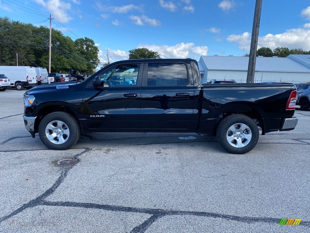 Diamond Black Crystal Pearl 2021 Ram 1500 Big Horn Crew Cab 4x4 Exterior Photo #139765429