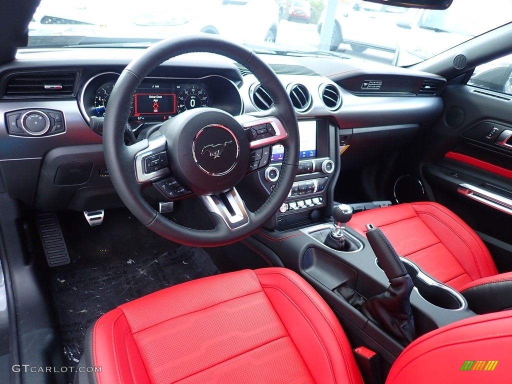 Showstopper Red Interior 2020 Ford Mustang GT Premium Fastback Photo #139765744