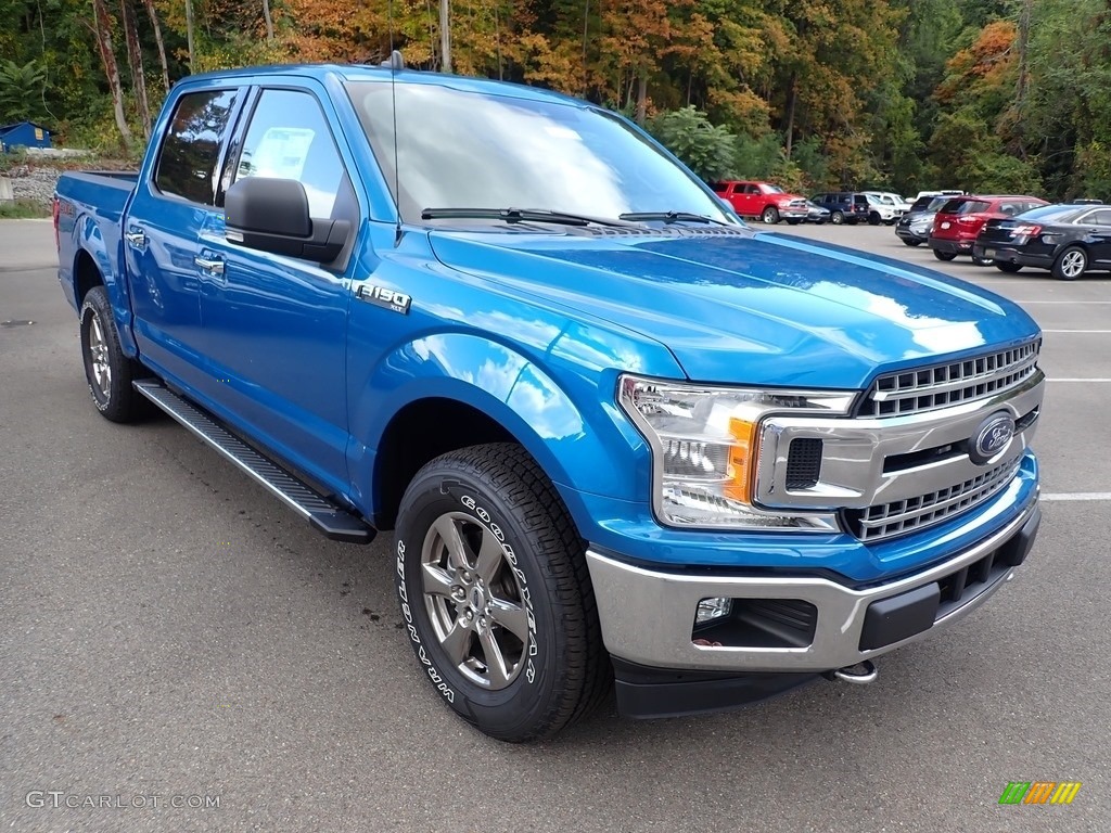 2020 F150 XLT SuperCrew 4x4 - Velocity Blue / Medium Earth Gray photo #3