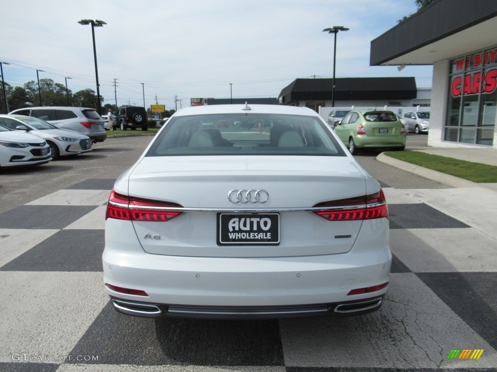 2019 A6 3.0 TFSI Premium Plus quattro - Glacier White Metallic / Pearl Beige photo #4