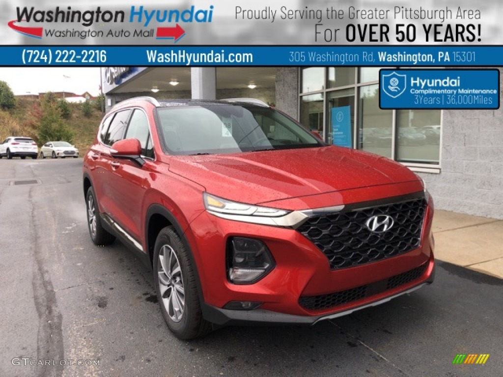 2020 Santa Fe Limited AWD - Lava Orange / Black photo #1