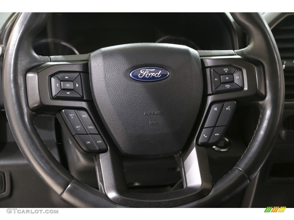 2019 Ford Expedition Limited 4x4 Ebony Steering Wheel Photo #139774662