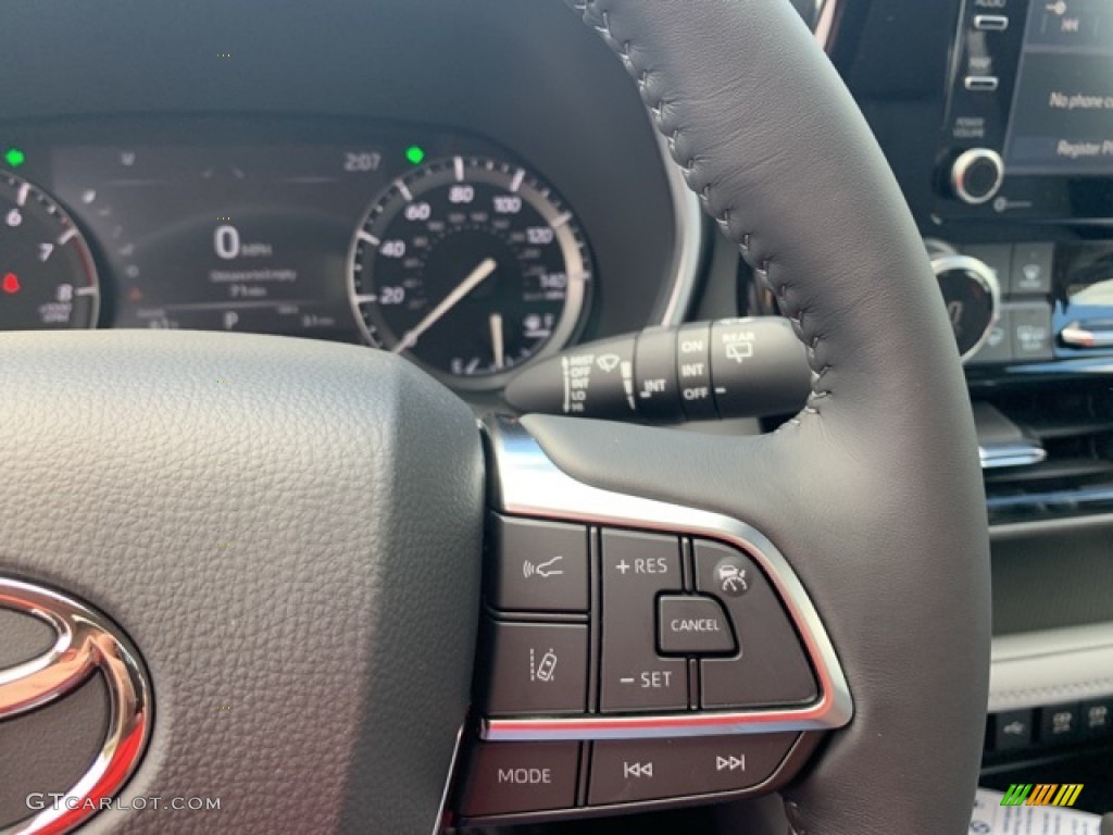 2021 Toyota Highlander XLE AWD Graphite Steering Wheel Photo #139777551