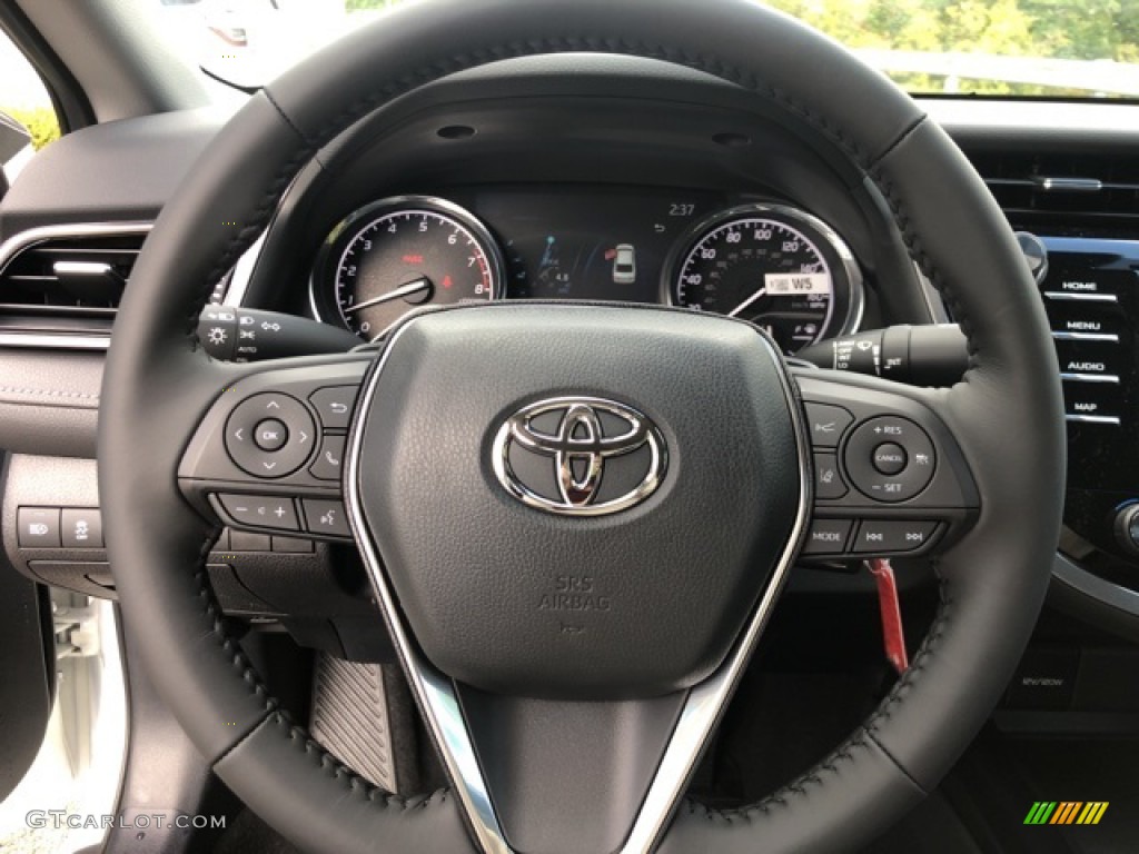 2020 Toyota Camry SE AWD Nightshade Edition Black Steering Wheel Photo #139781262