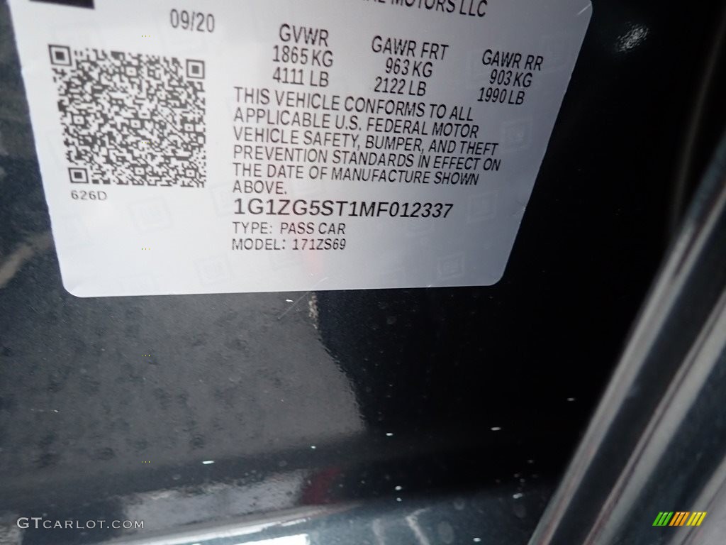 2021 Malibu RS - Shadow Gray Metallic / Jet Black photo #15