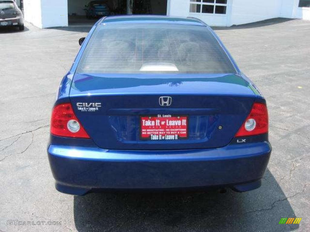 2005 Civic LX Coupe - Fiji Blue Pearl / Ivory photo #4
