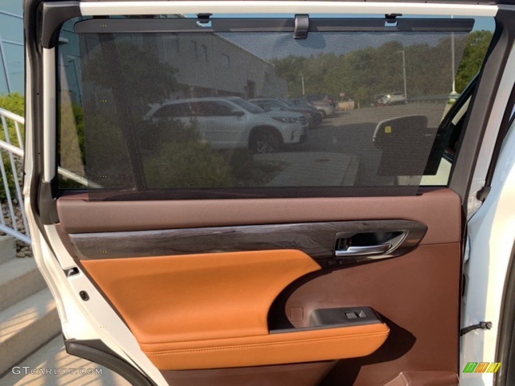 2021 Toyota Highlander Hybrid Platinum AWD Glazed Caramel Door Panel Photo #139782339