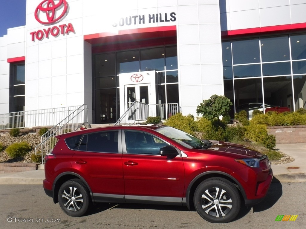 2018 RAV4 LE AWD - Ruby Flare Pearl / Black photo #2
