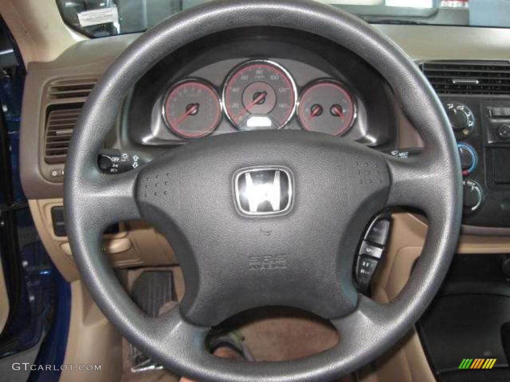 2005 Civic LX Coupe - Fiji Blue Pearl / Ivory photo #6