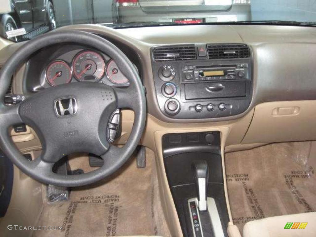 2005 Civic LX Coupe - Fiji Blue Pearl / Ivory photo #7