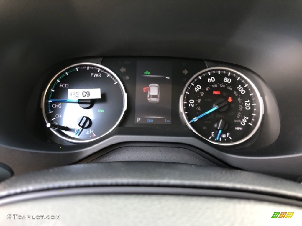 2021 RAV4 XLE AWD Hybrid - Midnight Black Metallic / Black photo #15