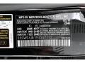 040: Black 2015 Mercedes-Benz C 300 Color Code