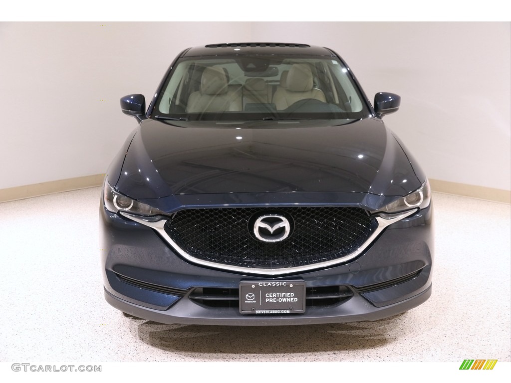 2017 CX-5 Touring AWD - Deep Crystal Blue Mica / Parchment photo #2