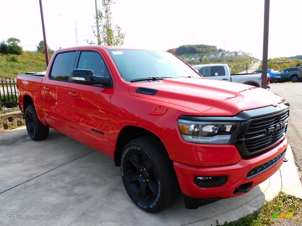 Flame Red 2021 Ram 1500 Big Horn Crew Cab 4x4 Exterior Photo #139787628