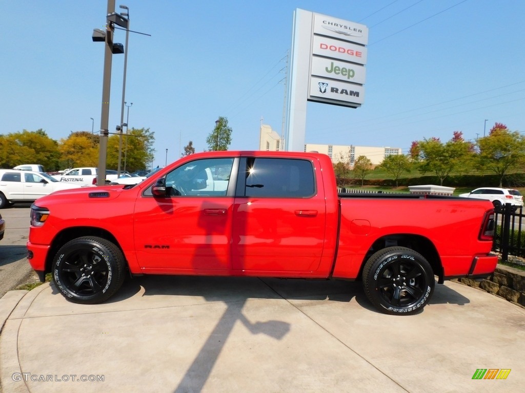 Flame Red 2021 Ram 1500 Big Horn Crew Cab 4x4 Exterior Photo #139787719